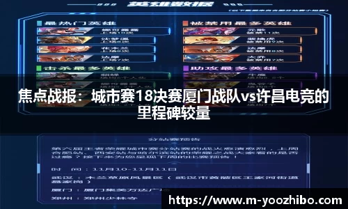 焦点战报：城市赛18决赛厦门战队vs许昌电竞的里程碑较量